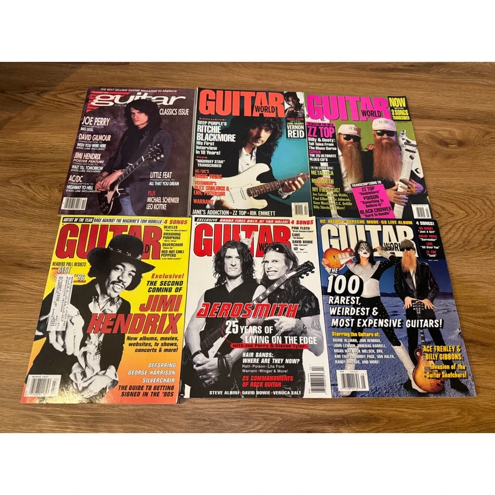 🎸 Guitar World Magazine Lot 33 1991-2003 Jimi Hendrix Metallica Korn